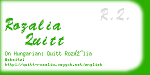 rozalia quitt business card